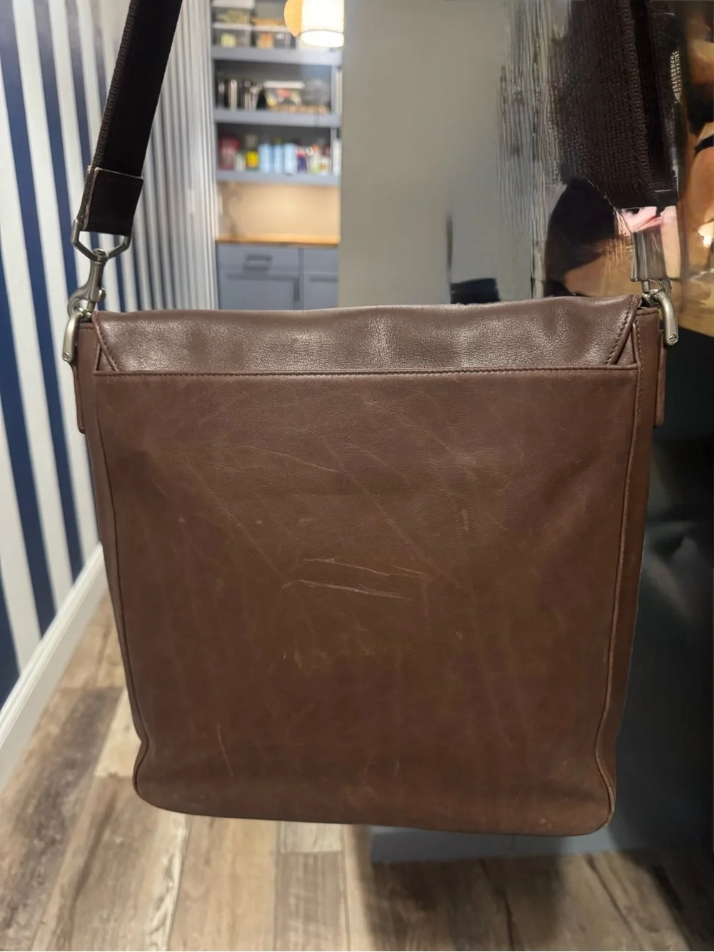 Vintage Coach F09-5217 Brown Glove Tanned Leather Messenger Bag Briefcase